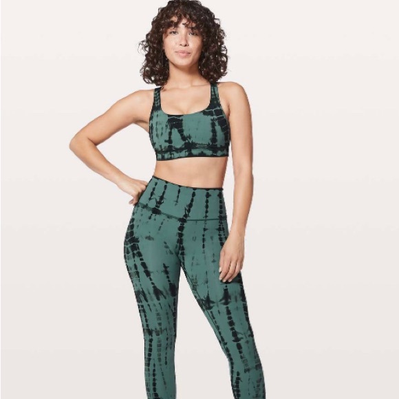 Lululemon Energy Bra Sz 4 Shibori Mystic Green - Picture 2 of 8